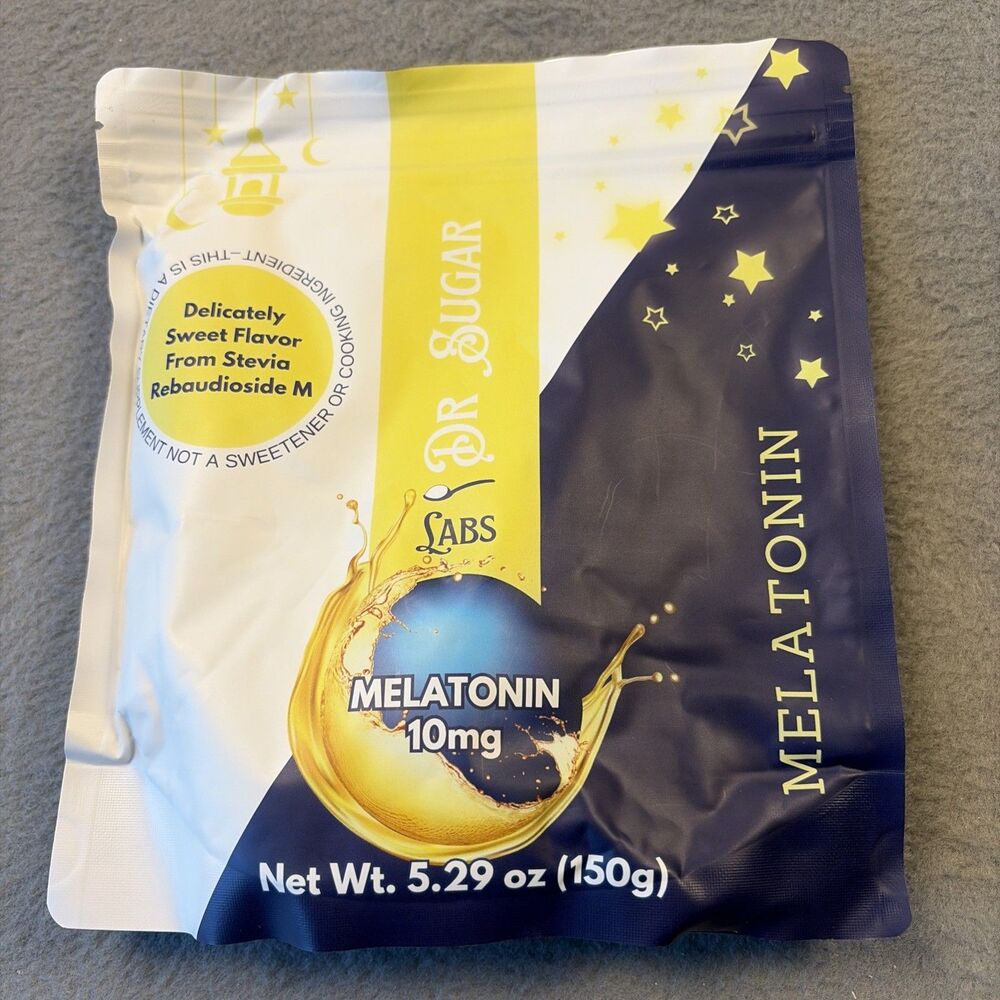Dr Sugar Labs Melatonin L-Theanine GABA Powder 10mg Sweet Sleep Support 5.29oz